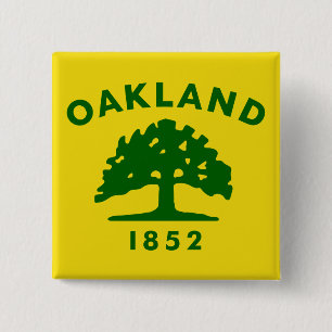 Oakland, California, United States flag 15 Cm Square Badge