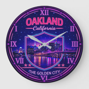 Oakland California Waterfront Large Clock