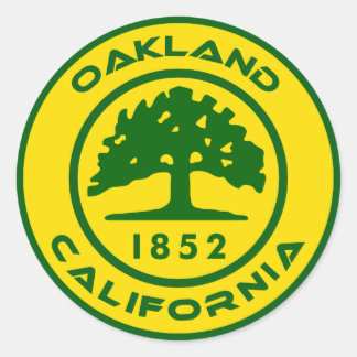 Oakland, Clalifornia 1852 Classic Round Sticker