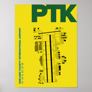 Oakland County International Airport (PTK) Poster