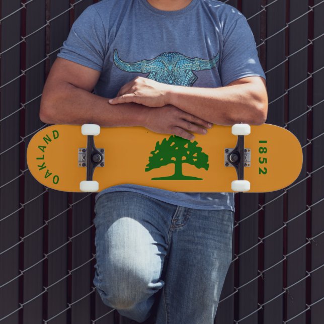 Oakland Flag Theme, California Skateboard (Outdoor 3)