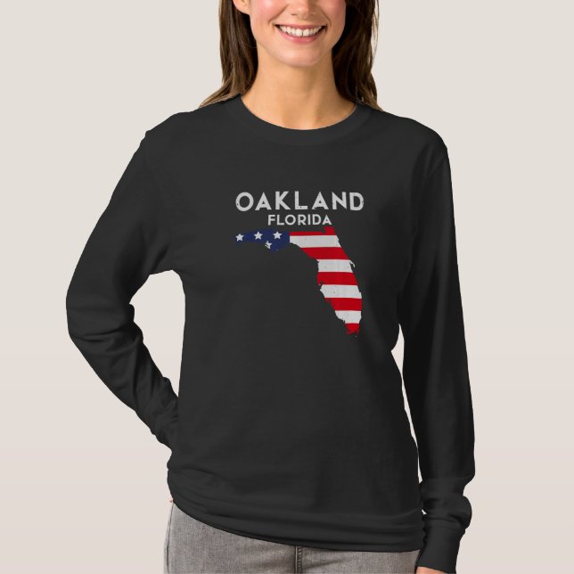 Oakland Florida USA State America Travel Floridian T-Shirt (Front)