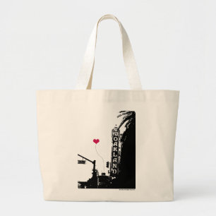 Oakland Fox Theatre with Red Heart Large Tote Bag
