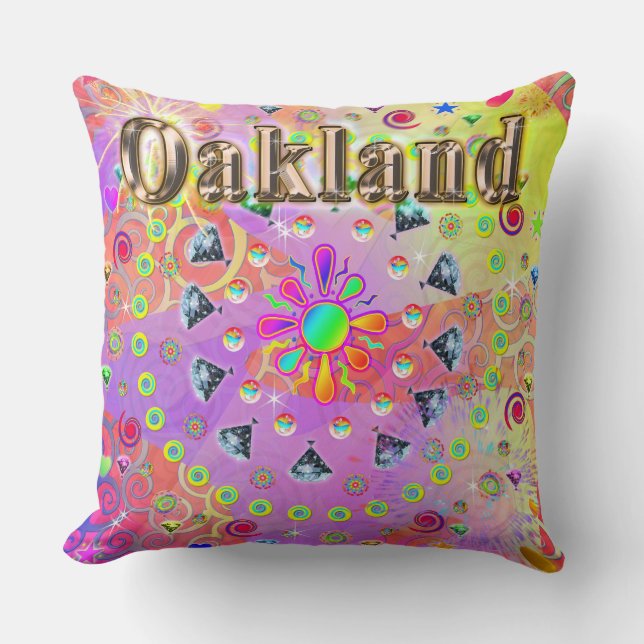 Oakland Lucky Golden Pillow (Front)