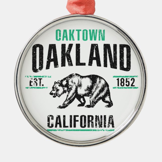 Oakland Metal Tree Decoration (Front)