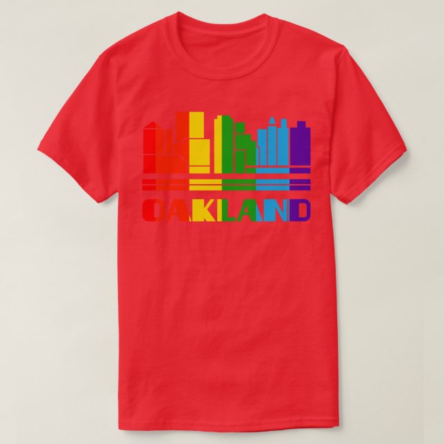 Oakland Pride Oakland LGBT Gift LGBTQ Supporter Te T-Shirt (Design Front)