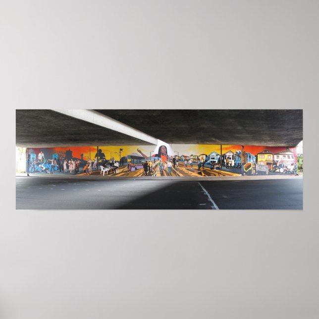 Oakland Super Heroes Mural 1 Poster (Front)