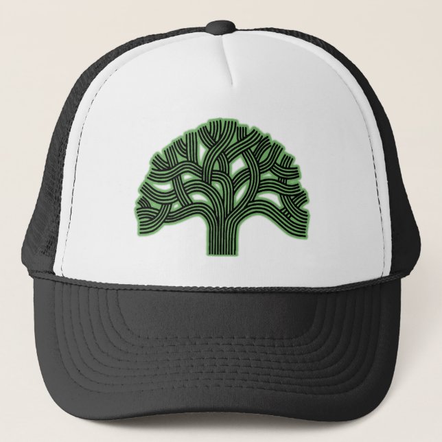 Oakland Tree Green Haze Trucker Hat (Front)