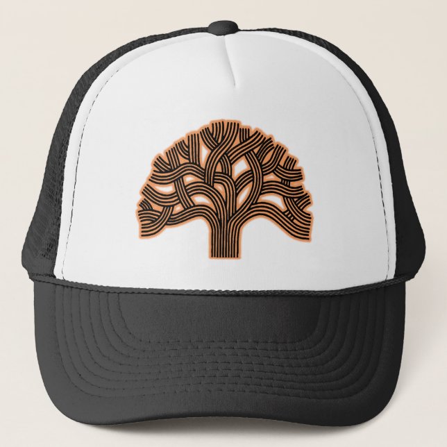 Oakland Tree Orange Haze Trucker Hat (Front)