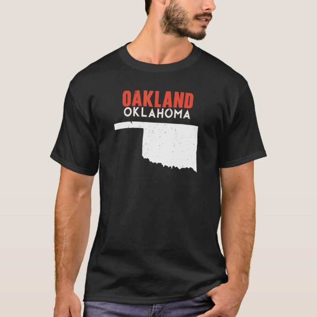 Oakland USA State America Travel Oklahoman T-Shirt (Front)