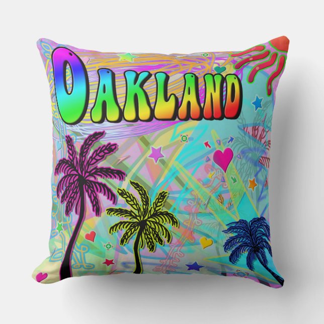 Oakland Vivid Romance Pillow (Front)