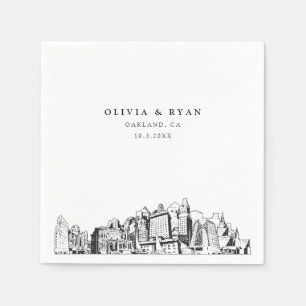 Oakland Wedding Minimalist Paper Napkin
