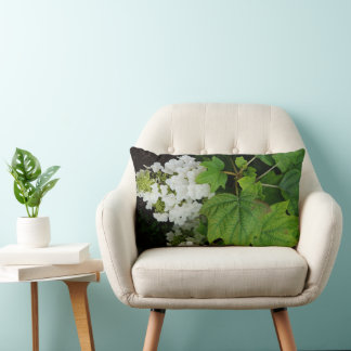 Oakleaf Hydrangea Lumbar Cushion