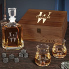 Oakmont Canadian Decanter Set w/ Whiskey Glasses
