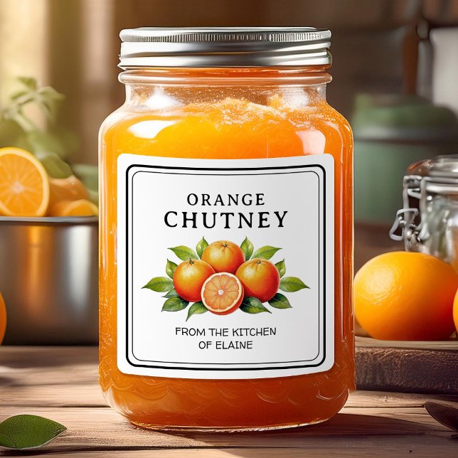 Oange chutney square sticker (Creator Uploaded)