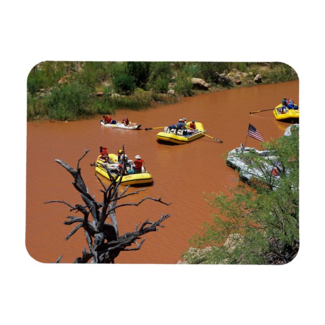 Oar powered rafts turn into the Colorado River Magnet (Horizontal)