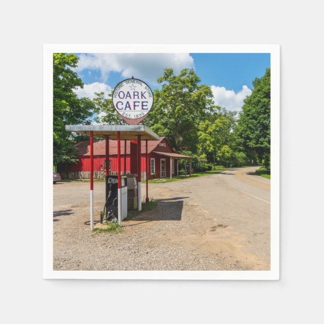 Oark Gas Station Paper Napkins (Front)