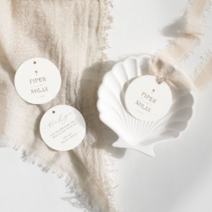 OASIS Beach Minimalist Wedding Thank You Favour Tags