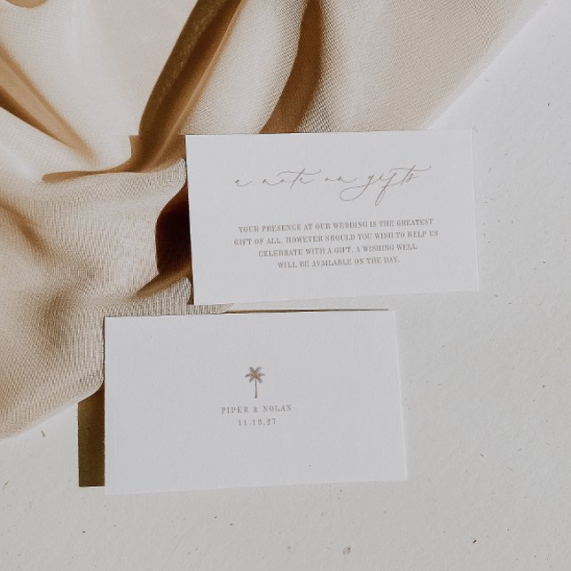 OASIS Beach Wedding A Note On Gifts Enclosure Card (Creator Uploaded)