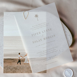 OASIS Beach Wedding Vellum Invitations
