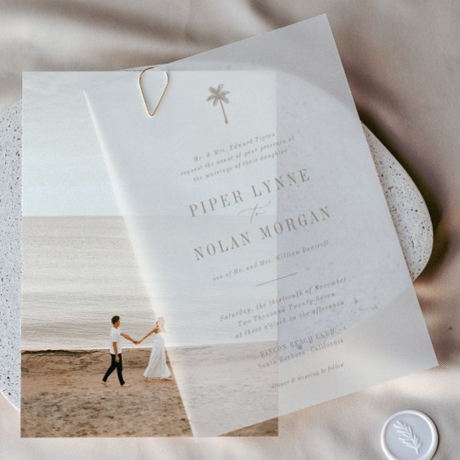 OASIS Beach Wedding  Vellum Invitations (Creator Uploaded)