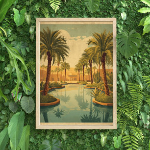 Oasis Dreams – Vintage Egypt Travel  Poster