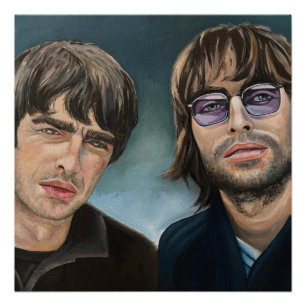 Oasis Gallagher Brothers Oil Painting Print