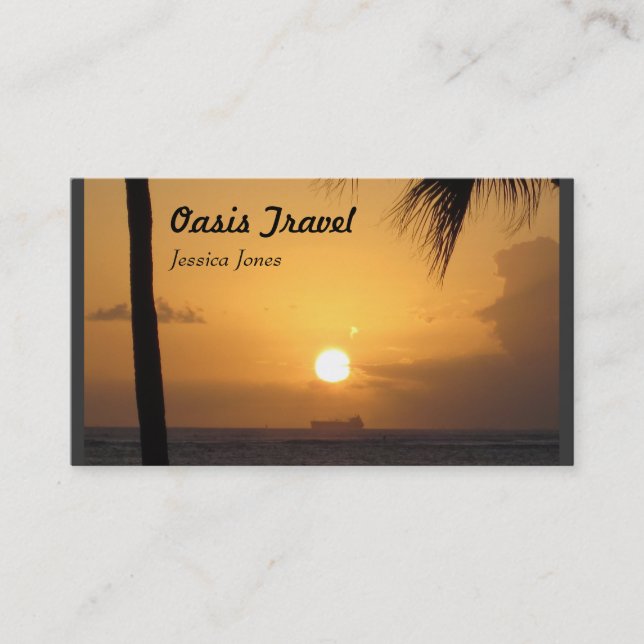 Oasis- Grey Business Card (Front)