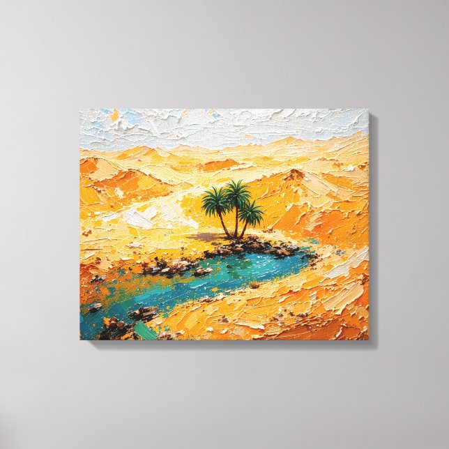 Oasis in the Desert Premium Wrapped Canvas Wall Ar (Front)