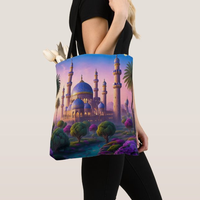 Oasis of the Minaret Castle Tote Bag (Close Up)
