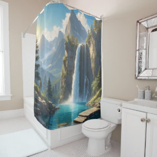 Oasis Shower Curtain With Custom Image