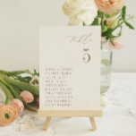 OASIS Taupe Seating Table Number Card<br><div class="desc">OASIS | COASTAL BEACH Modern Minimalist,  wedding table number seating card.</div>