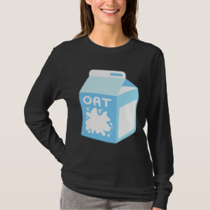 Oat Milk Carton Breakfast Food Vegan Snack Vegetar T-Shirt