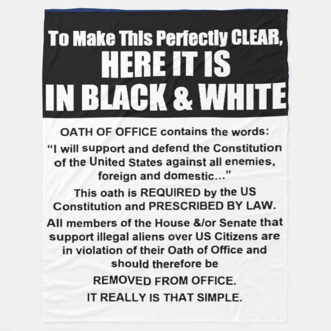 OATH of OFFICE Fleece Blanket (Front)