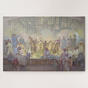 Oath of Omladina - Alphonse Mucha  Jigsaw Puzzle