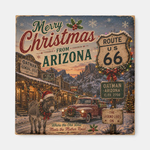 Oatman Arizona Christmas Fridge Souvenir Magnet
