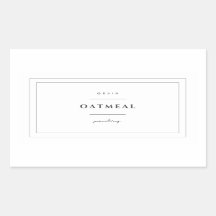 Oatmeal Food Label Stickers