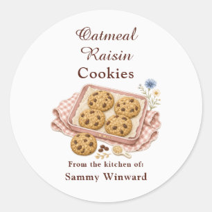 Oatmeal Raisin Cookie Gift Label