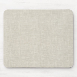 Oatmeal Tan Faux Linen Fabric Textured Background Mouse Pad