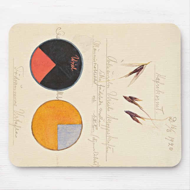 Oats, 1920 by Hilma af Klint  Mouse Pad (Front)