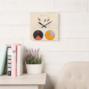 Oats, 1920 by Hilma af Klint  Square Wall Clock