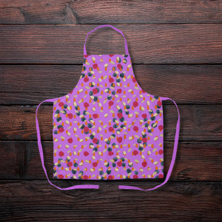 Oats, fruits, and nuts purple apron