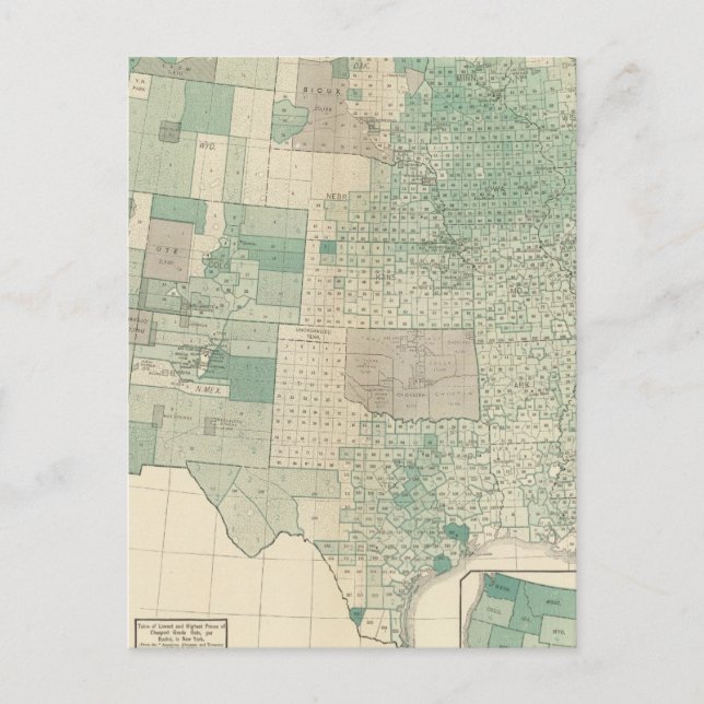 Oats per acre sown postcard (Front)