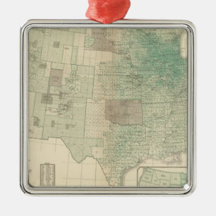 Oats per square mile metal tree decoration