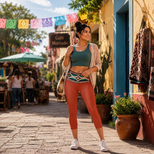 “OAXACA BAND / CARA-CARA” High Waisted Capris  (Creator Uploaded)
