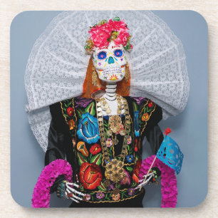 Oaxaca Calavera Catrina Tehuana Coaster