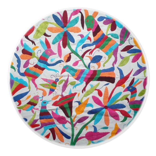 Oaxaca Mexico Mexican Mayan Hispanic Ethnic Boho Ceramic Knob (Front)