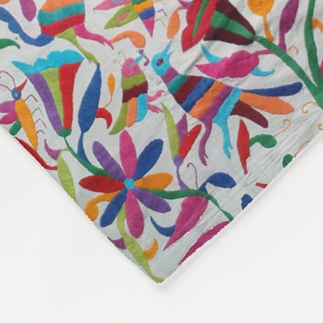 Oaxaca Mexico Mexican Mayan Hispanic Ethnic Boho Fleece Blanket (Corner)