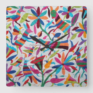 Oaxaca Mexico Mexican Mayan Hispanic Ethnic Boho Square Wall Clock