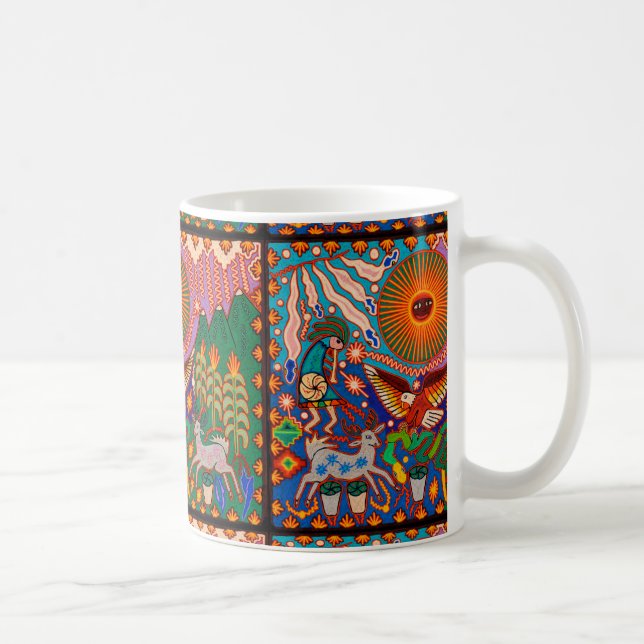 Oaxaca Mexico Mexican Mayan Tribal Art Boho Travel Coffee Mug (Right)